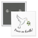 Peace dove pinback button