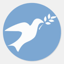 Peace Dove Round Stickers