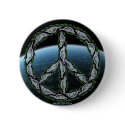 Peace dove sign cool graphic art button design