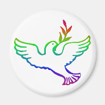 PEACE DOVES FRIDGE MAGNETS