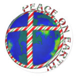 PEACE  EARTH  CHRIST JESUS CANDY CANE CHRISTMAS stickers