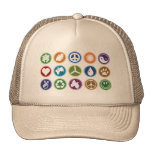 Peace / Eco Symbols Trucker Hat
