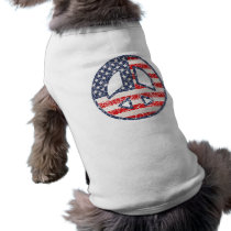 Peace-Flag-dist Pet T Shirt