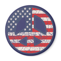 Peace-Flag-dist Refrigerator Magnets