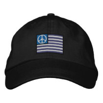 Peace Flag Embroidered Baseball Cap