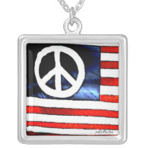 Peace Flag Necklaces