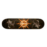 Peace Flame Spiral Skate Decks