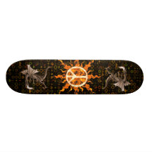 Peace Flame Spiral Skate Decks
