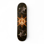 Peace Flame Spiral Skate Decks