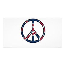 Peace for United Kingdom Personalised Photo Card