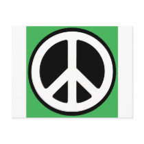Peace Green Symbol! Postcards