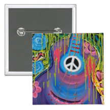Peace Guitar Buttons