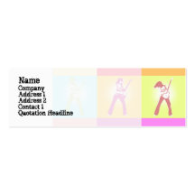 Peace Guitar  - Skinny Business Cards