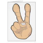 peace hand gesture greeting cards