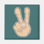 peace hand gesture magnet