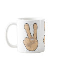 peace hand gesture, peace hand gesture, peace h... mugs