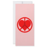 Peace heart Valentine's Day rack cards