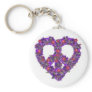 Peace-heart with roses keychain