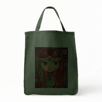 Peace Hippie Girl Tote Bag