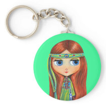 Peace Hippie Keychain