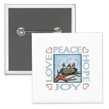Peace, Hope, Love, Joy Buttons