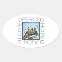 Peace, Hope, Love, Joy Sticker