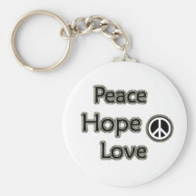 Peace Hope Love Key Chains