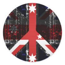 Peace In Australia Round Sticker