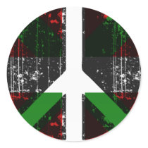 Peace In Basque Round Stickers