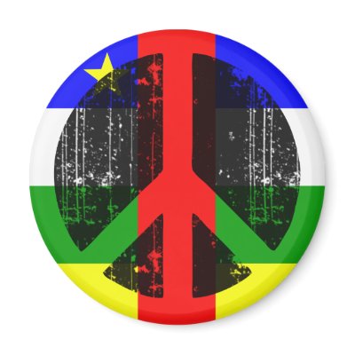 Peace In Central African Republic Refrigerator Magnets by FlagStore