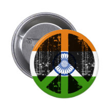 Peace In India Pinback Button