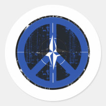 Peace In Nato Round Stickers