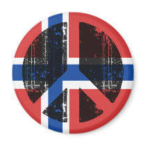 Peace In Norway Fridge Magnet