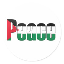 Peace in Palestine Round Stickers