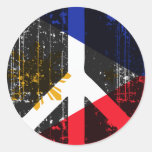 Peace In Philippines Round Sticker