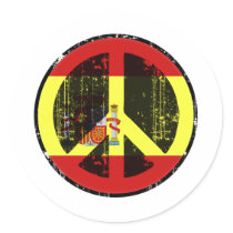 Peace In Spain Stickers