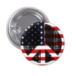 Peace In Usa Pinback Buttons