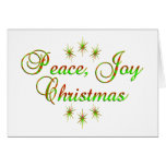 Peace Joy Christmas Greeting Cards