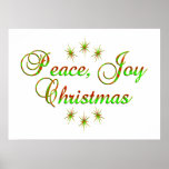 Peace Joy Christmas Print