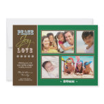 Peace-Joy-Love Family Holiday Photocard (green)