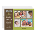 Peace-Joy-Love Family Holiday Photocard (olive)