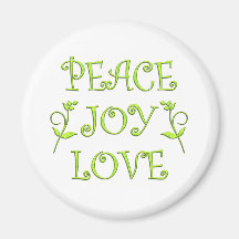 Peace Joy Love Fridge Magnet