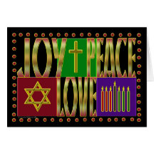 Peace Joy Love Greeting Card