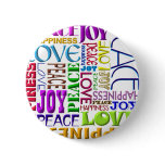 Peace Joy Love Happiness buttons