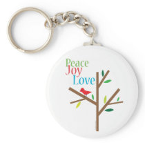 Peace Joy Love Holiday Key Chain
