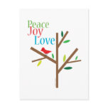 Peace Joy Love Holiday postcards