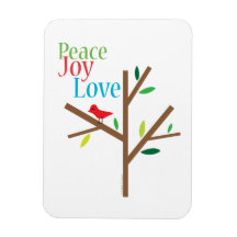 Peace Joy Love Hope Rectangle Magnets