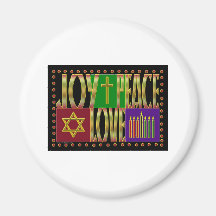 Peace Joy Love Refrigerator Magnets