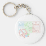 Peace Laugh Dream Hope Live Keychain
