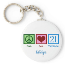 Peace Love 21 Keychains